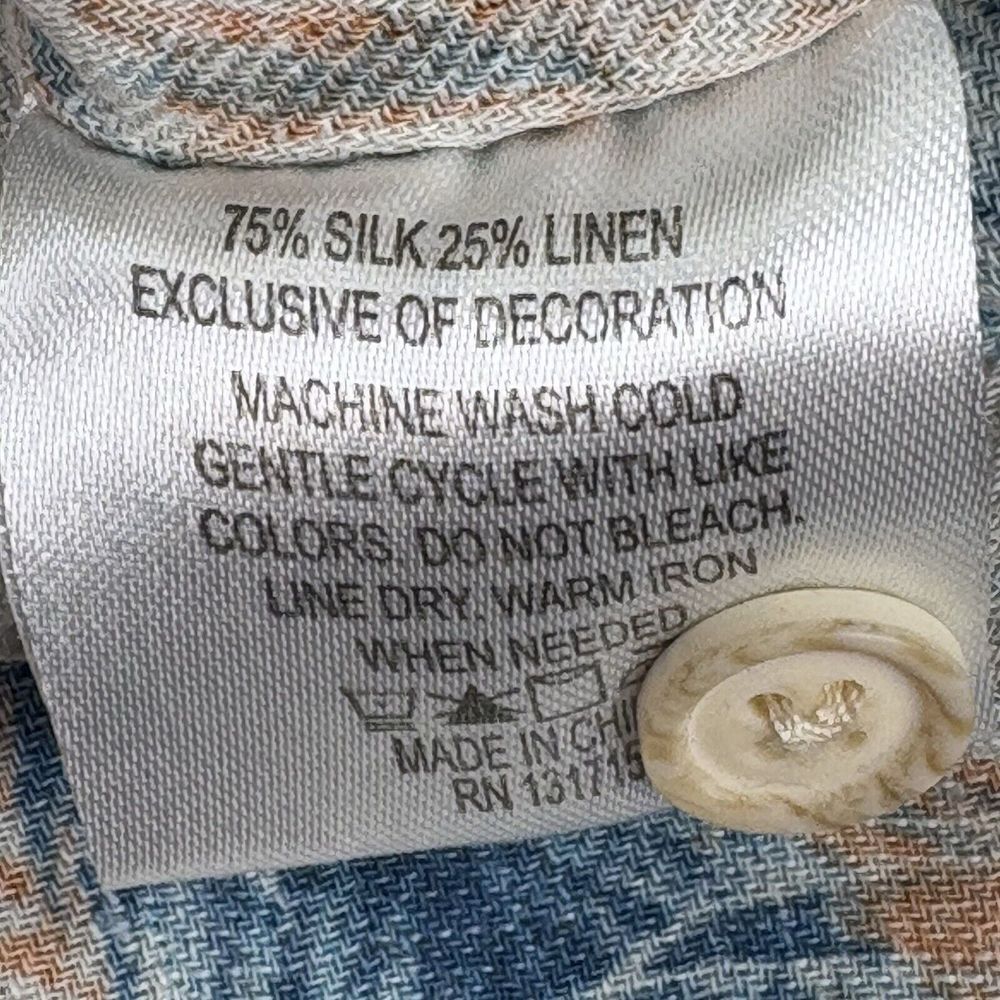 Margaritaville Shirt Mens L Hawaiian Floral Silk Linen Beach Resort Cruise Dad‎ - Picture 12 of 14